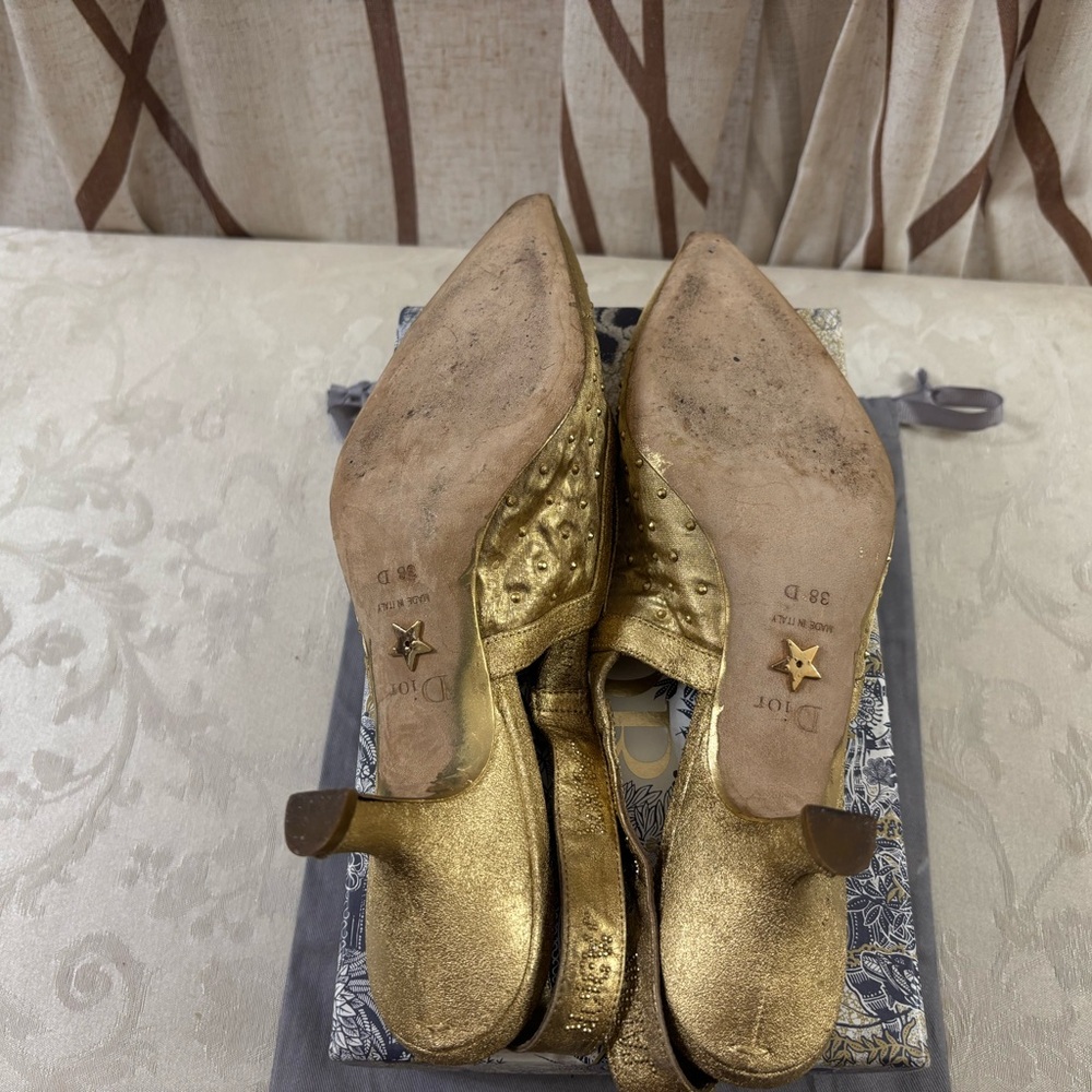 🆕 DiorJ'Dior suede Rhinestone Slingback - Picture 6 of 8